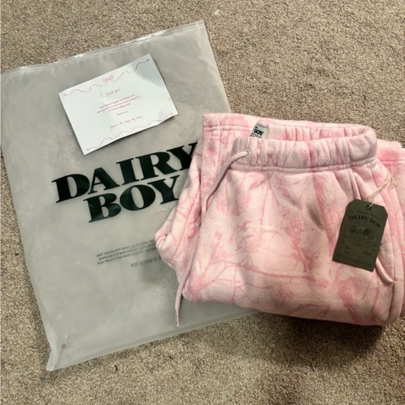 Dairy Boy Pants - Dairy Boy Bubblegum Camo Sweatpants Small